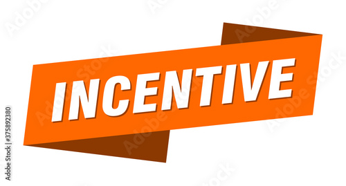 incentive banner template. ribbon label sign. sticker