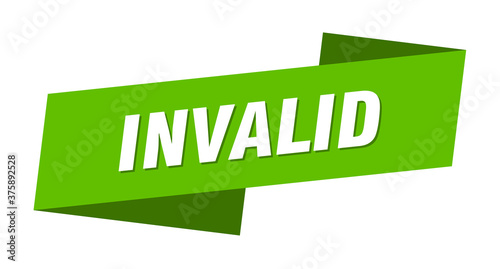 invalid banner template. ribbon label sign. sticker