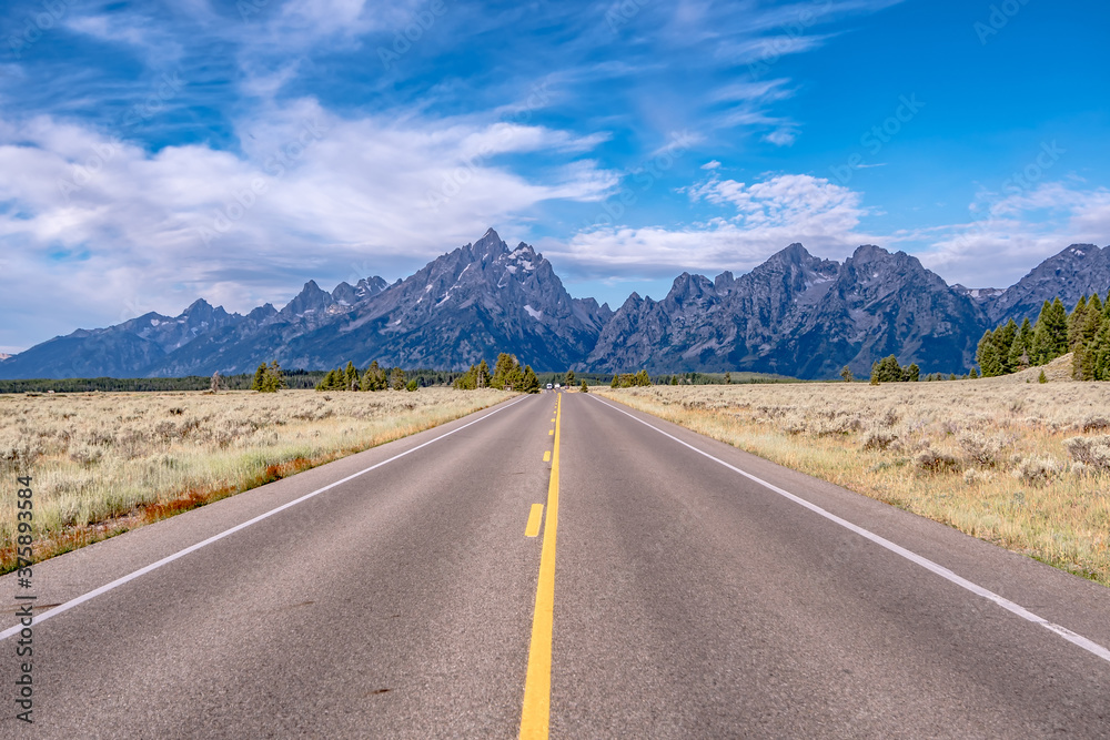 grand teton national park in wyoming early morning