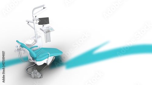 Modern dental clinic 歯科 病院 診療所 3D Rendering photo