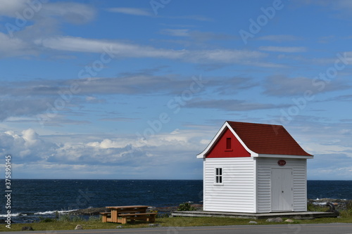 A cabin along the river, Rimouski