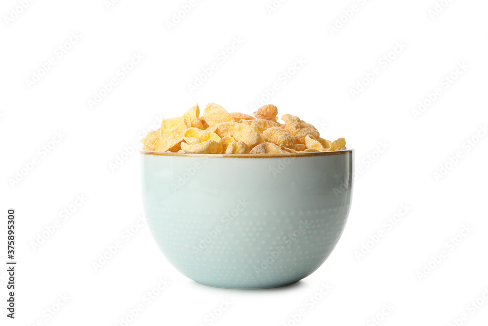 Bowl with muesli isolated on white background Bowl with muesli isolated on white background