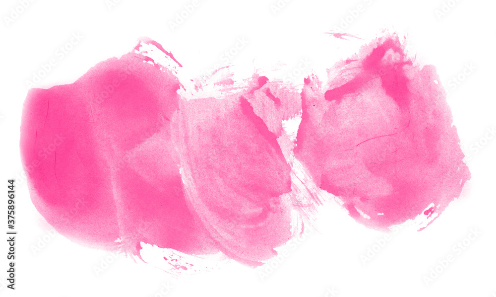 Abstract watercolor background hand-drawn on paper. Volumetric smoke elements. Pink color. For design, web, card, text, decoration, surfaces. Abstract watercolor background hand-drawn on paper. Volumetric smoke elements. Pink color. For design, web, card, text, decoration, surfaces.