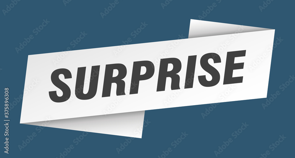 surprise banner template. ribbon label sign. sticker surprise banner template. ribbon label sign. sticker