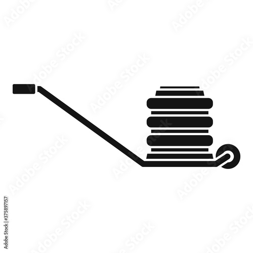 Pneumatic jack-screw icon. Simple illustration of pneumatic jack-screw vector icon for web design isolated on white background