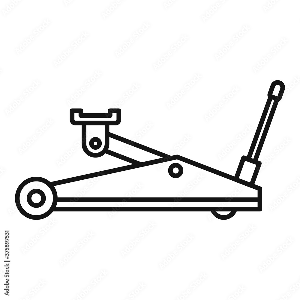 Hydraulic jack-screw icon. Outline hydraulic jack-screw vector icon for web design isolated on white background Hydraulic jack-screw icon. Outline hydraulic jack-screw vector icon for web design isolated on white background