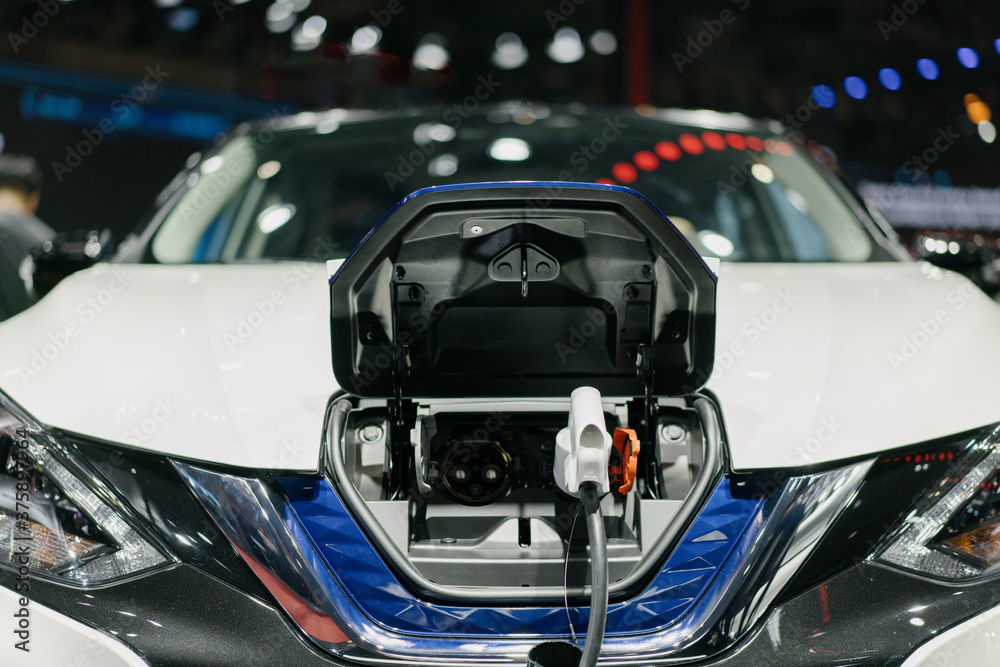 electric car charging in the station	