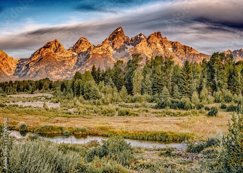 Wallpaper Mural grand teton national park in wyoming early morning