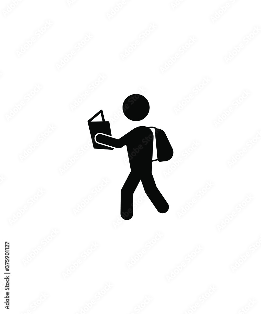 man book reading icon,vector best flat icon.