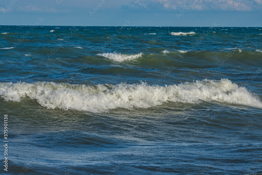 white cap waves