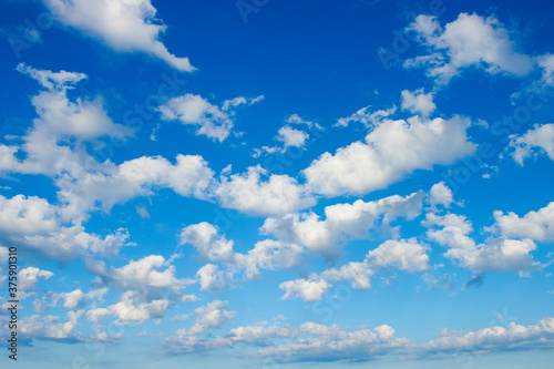Photography clouds in a bright blue sky