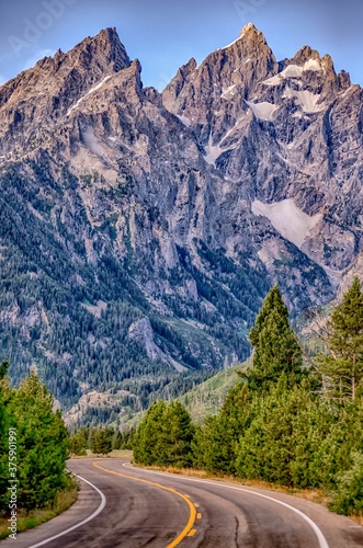 grand teton national park morning in wyoming