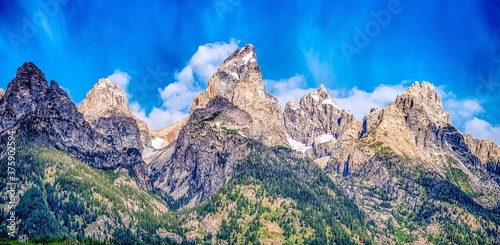 Photo grand teton national park morning in wyoming