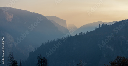 yosemite valley national park in california early morning photo
