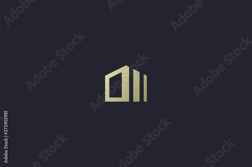 Luxury Gold House Property Real Estate Logo