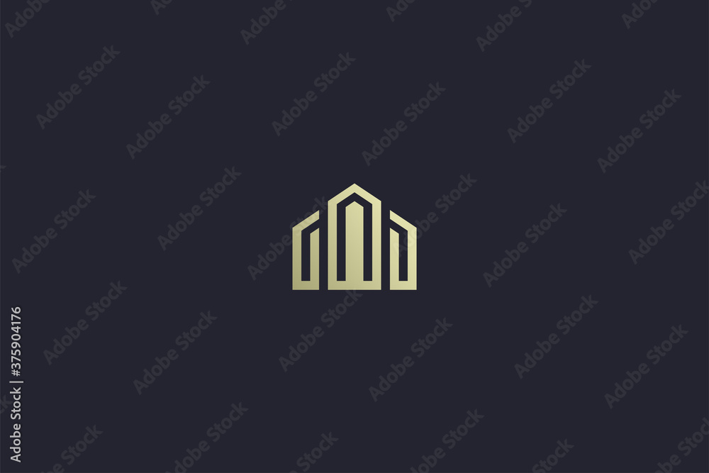 Luxury Gold House Property Real Estate Logo Luxury Gold House Property Real Estate Logo
