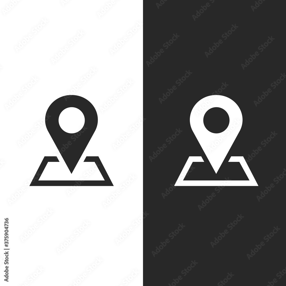 Black and White Location icons Design.map Icon Stock Vector Adobe Stock