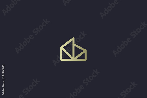 Luxury Gold House Property Real Estate Logo