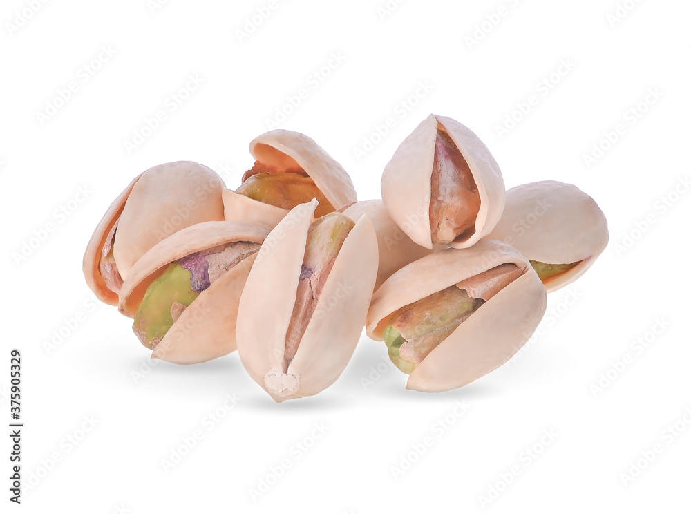 Pistachio in closeup isolated on white Pistachio in closeup isolated on white