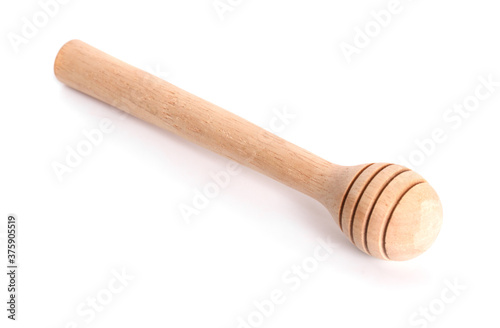 Wooden dipper an isolated on white background