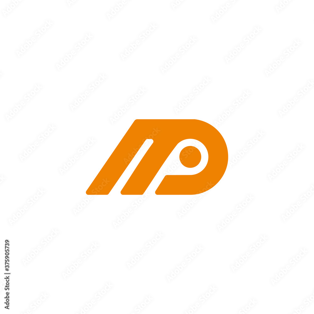 abstract letter mp simple geometric line logo vector abstract letter mp simple geometric line logo vector