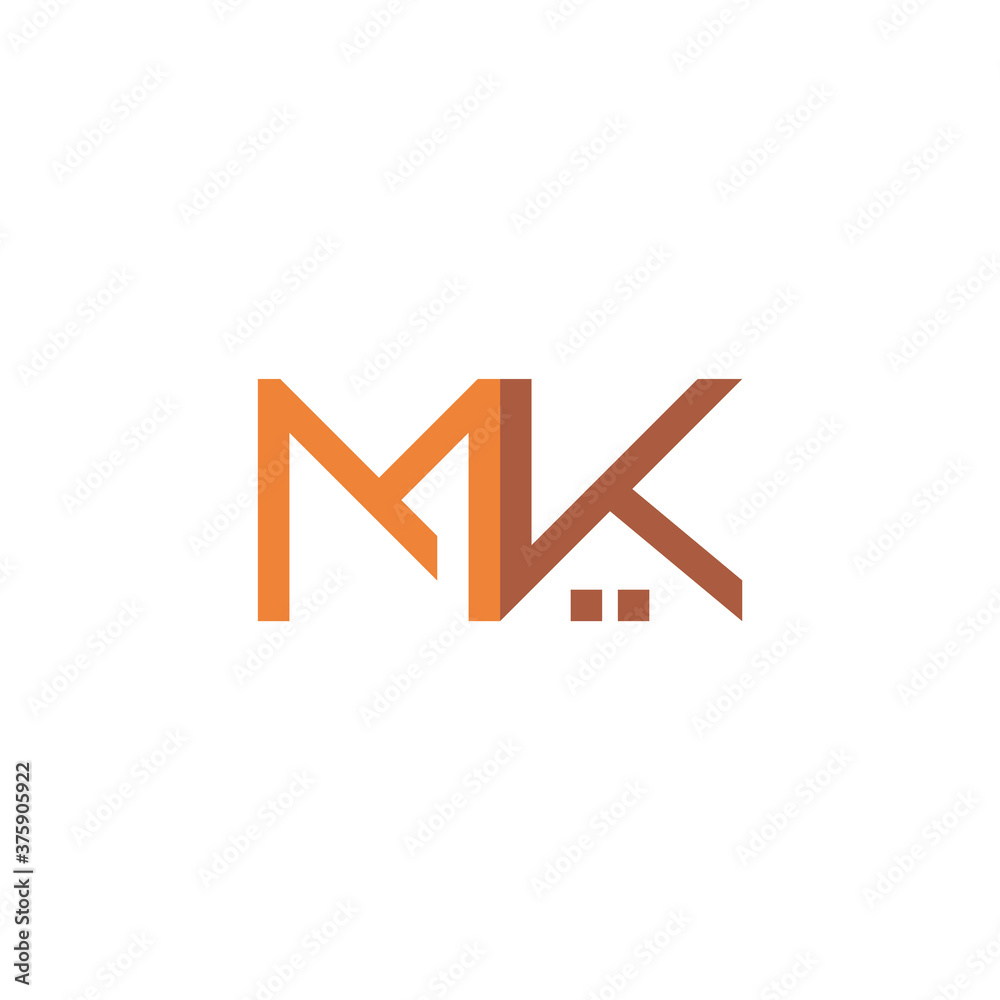 letter mk simple geometric colorful real estate symbol logo vector letter mk simple geometric colorful real estate symbol logo vector