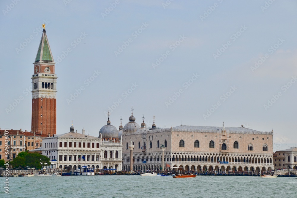 Piazza San Marco and the Venetian Lagoon in Venice Italy