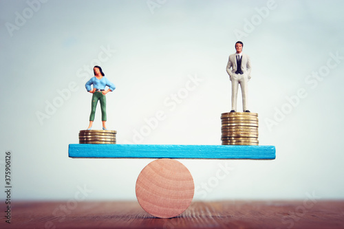 Foto Conceptual image of gender inequality