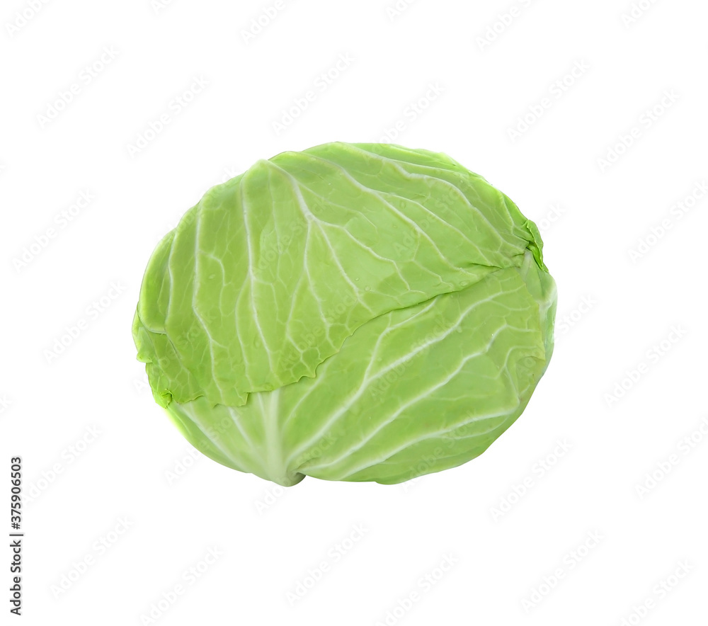 cabbage top view isolated on white background cabbage top view isolated on white background