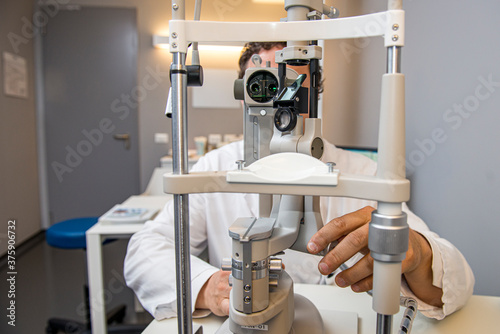 Eye examination POV