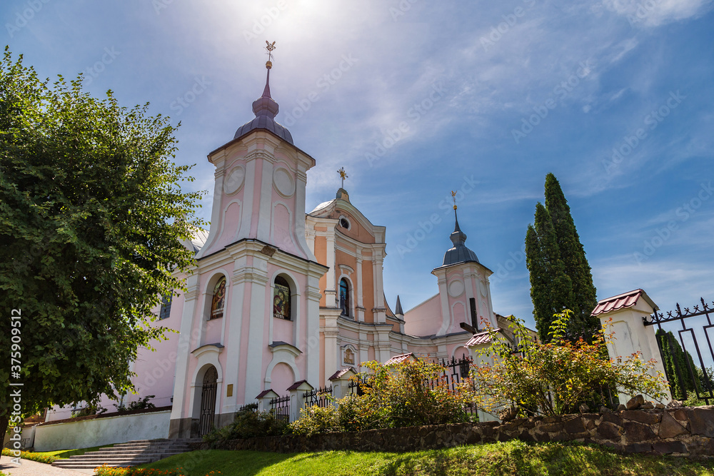 A beautiful church in a sunny day in the town of Izyaslav.. A beautiful church in a sunny day in the town of Izyaslav..