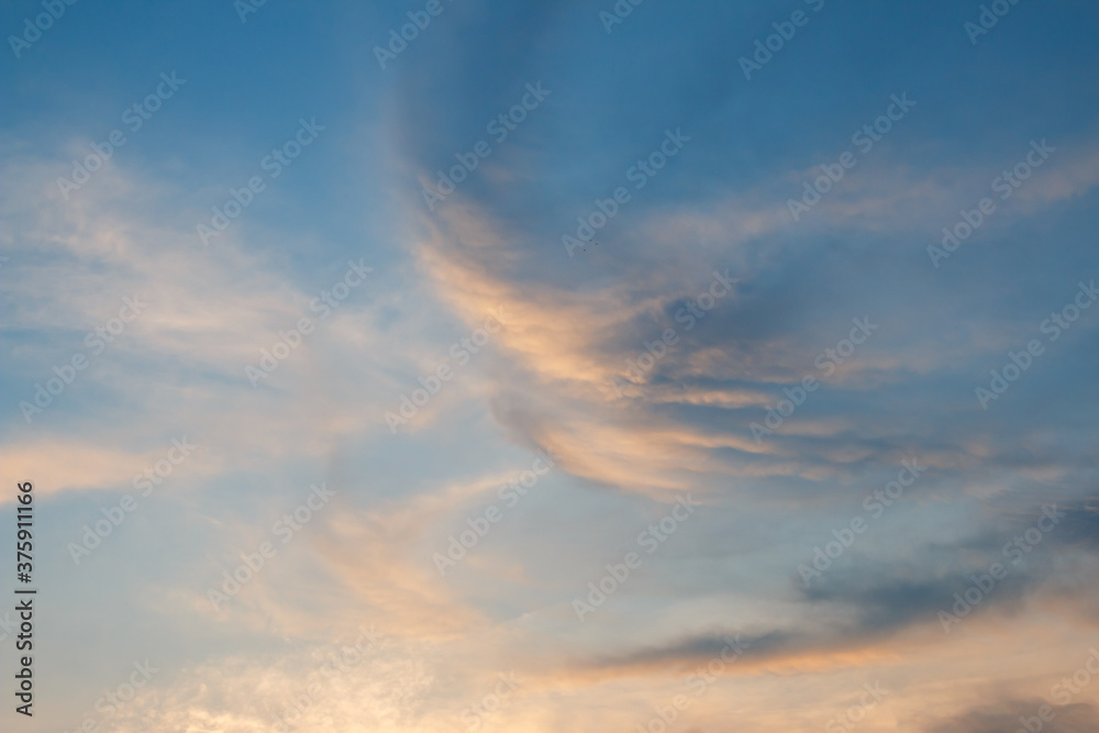 beautiful colorful sky and cloud in twilight time background