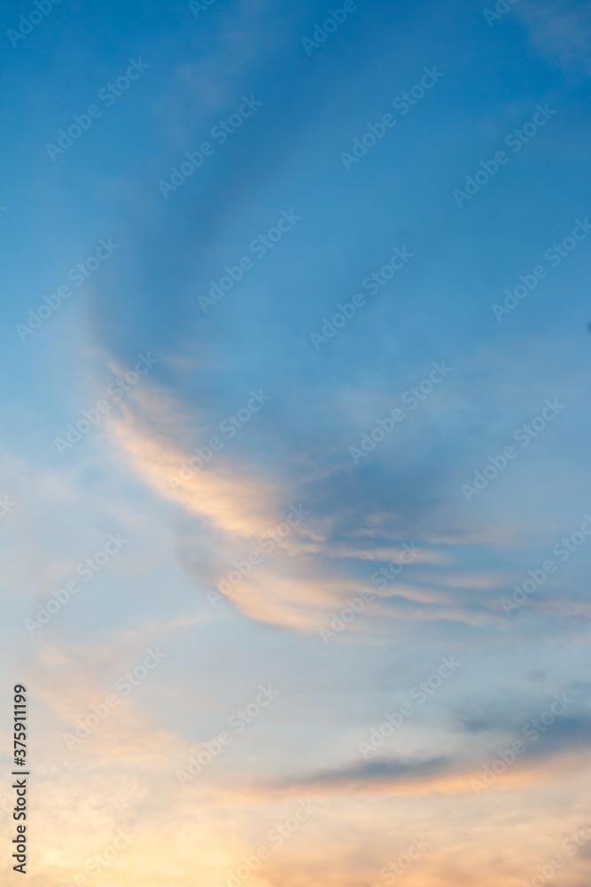beautiful colorful sky and cloud in twilight time background