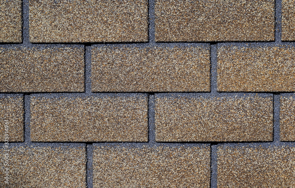 Obraz premium Wall of house. The wall of the house is covered with a soft roof.