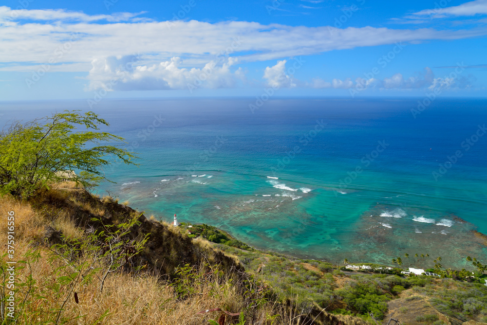 ハワイオアフ島ダイアモンドヘッドからの景色