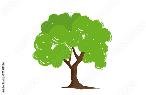 Green tree icon  vector illustration.