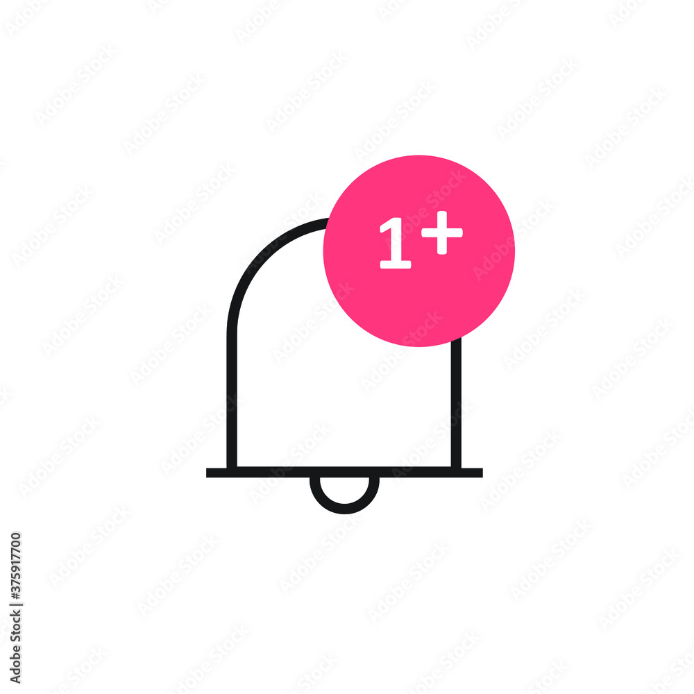 Bell Icon With Notification Circle Vector Design for Icon, Symbol, and Graphic Resources Bell Icon With Notification Circle Vector Design for Icon, Symbol, and Graphic Resources