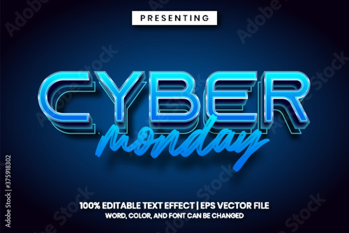 Cyber monday text effect style