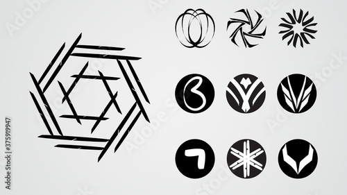 simple and minimalist logo set