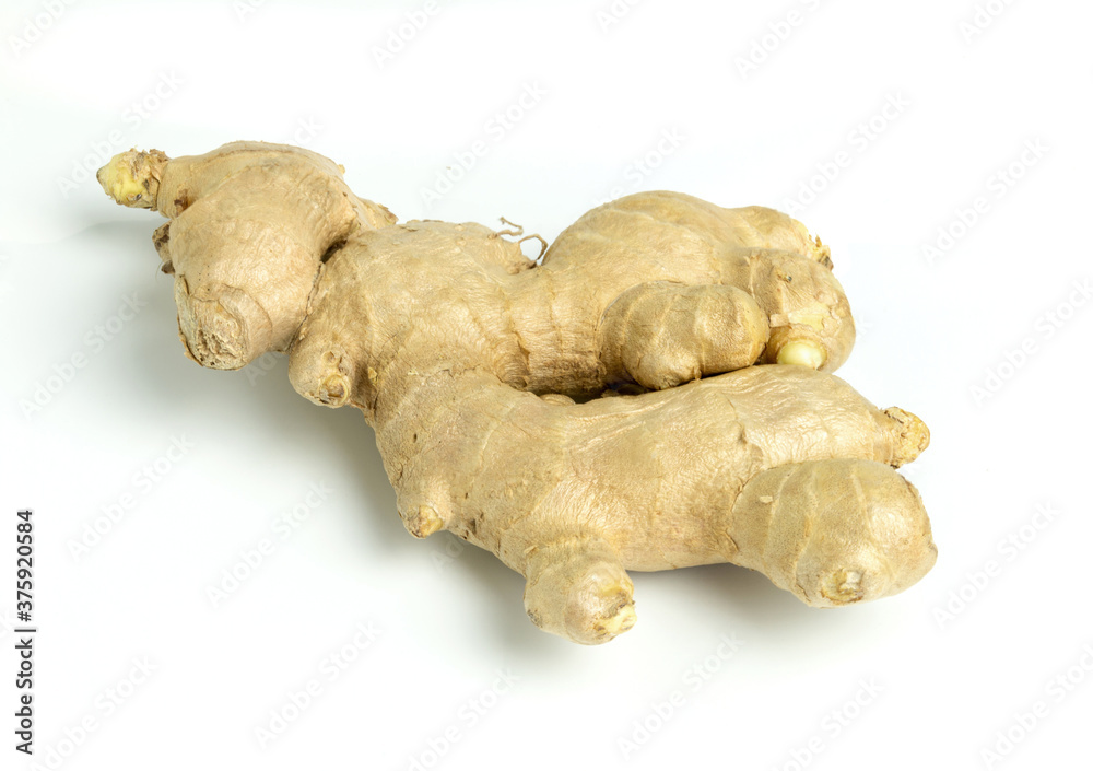 Ginger root on white background. Ginger root on white background.