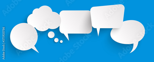 sticker speech bubbles with shadow photo