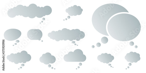 different thought bubbles collection