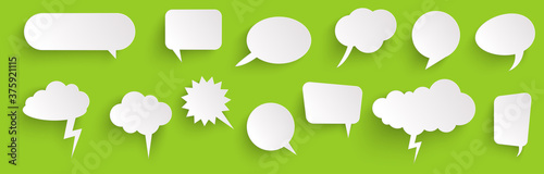 sticker speech bubbles with shadow