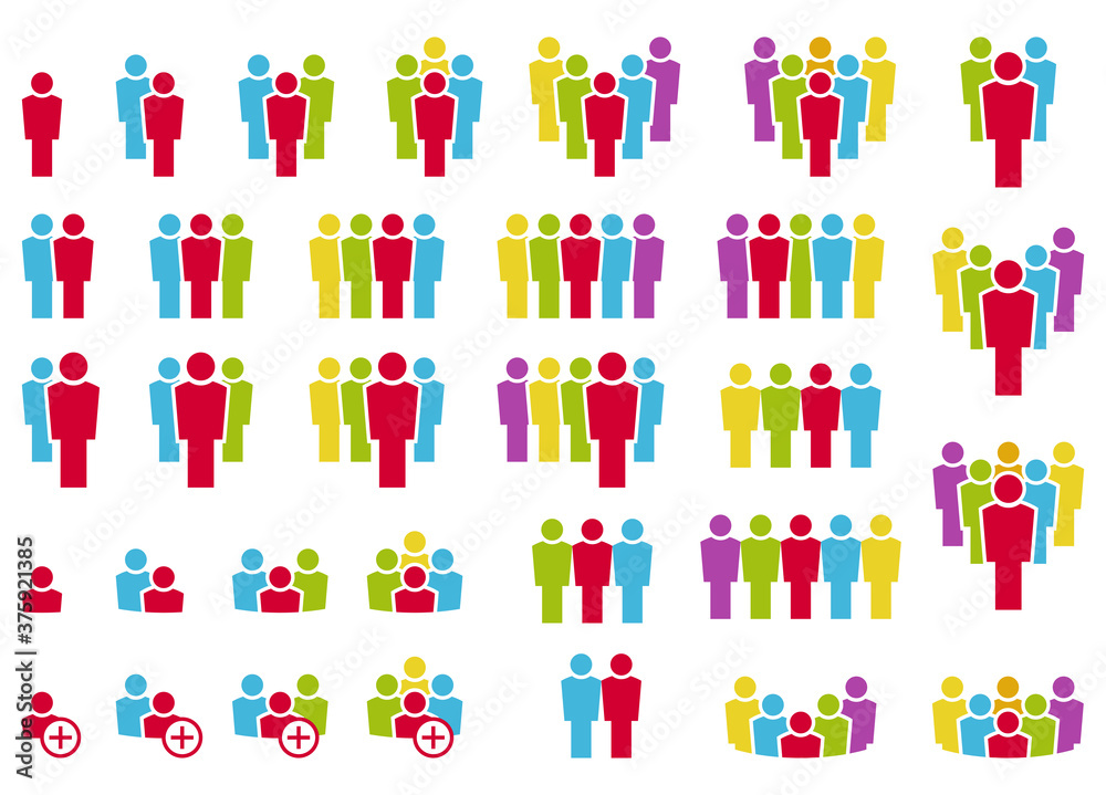 Fototapeta premium team icons collection