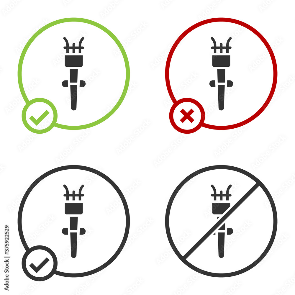 Black Torch flame icon isolated on white background. Symbol fire hot, flame power, flaming and heat. Circle button. Vector. Black Torch flame icon isolated on white background. Symbol fire hot, flame power, flaming and heat. Circle button. Vector.