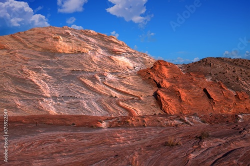 Rock formations in the Nevada desert at Valley of Fire State Park  USA