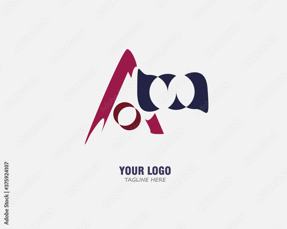 Related design logos, Abstract font logos.