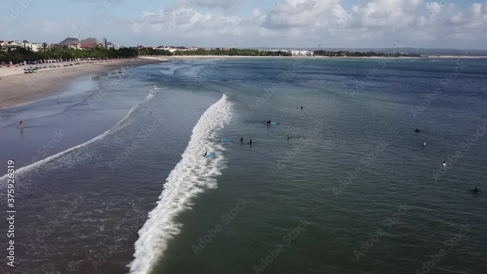 custom made wallpaper toronto digitalbali sea beach. kuta. people learn to surf. drone frame
