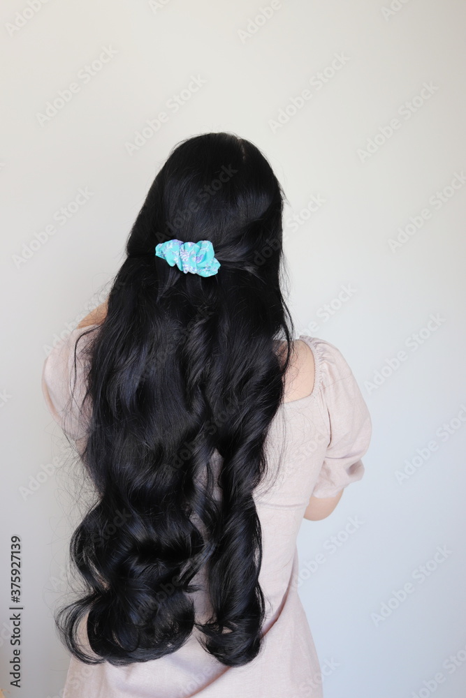 Fototapeta premium długie czarne włosy