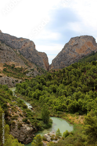 Guadalhorce River as it passes through the Caminito del Rey in Ardales  M  laga 